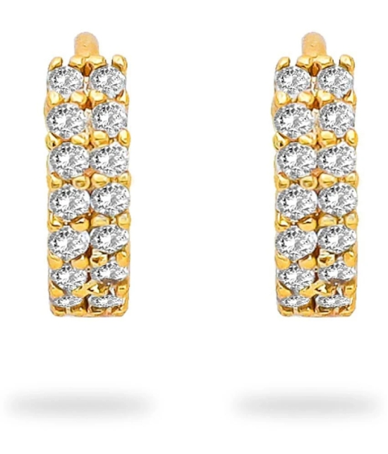 LUV FASHION Golden Huggies Earrings ( Pack of 1 ) - Golden