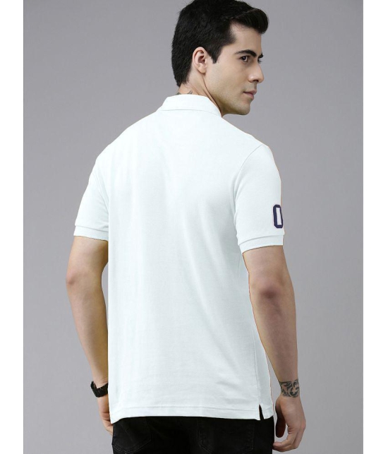 ADORATE - White Cotton Blend Regular Fit Men's Polo T Shirt ( Pack of 1 ) - None