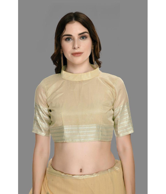 OFLINE SELCTION - Beige Silk Saree With Blouse Piece ( Pack of 1 ) - Beige