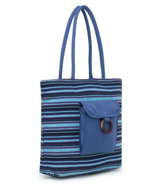 Anekaant Blue Jute Tote Bag - Blue