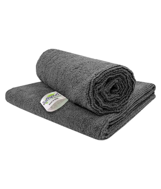 SOFTSPUN Set of 2 Microfibre Bath Towel Gray - Gray