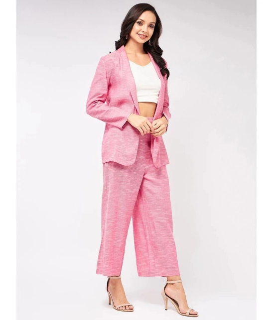 Zima Leto Womens Chambray Long Blazer And Pant Set - None