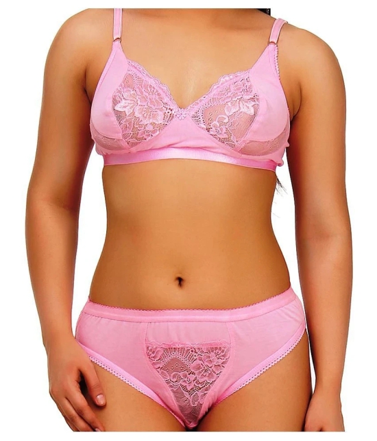 TCG Multi Color Cotton Lycra Bra & Panty Set - 38