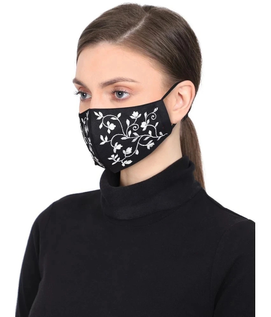 Anekaant - Black Cotton Mask ( Pack of 1 )