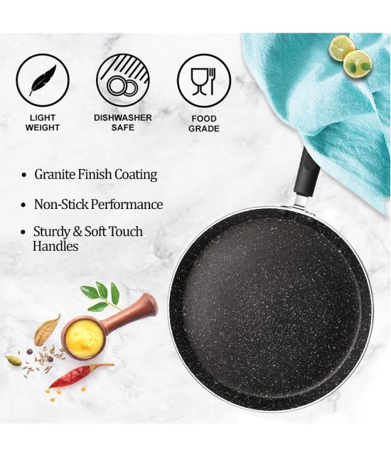 Milton Pro Cook Granito Induction Omni Tawa, 32 cm, Black