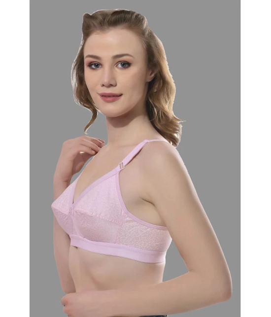 Madam - Pink Cotton Blend Non Padded Womens Minimizer Bra ( Pack of 1 ) - None