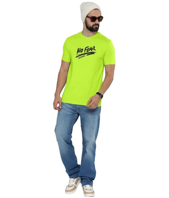 Leotude Polyester Regular Fit Printed Half Sleeves Mens T-Shirt - Green ( Pack of 1 ) - None