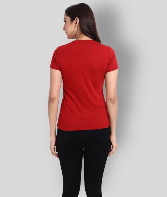 Fabflee Cotton Red T-Shirts - Single - 2XL