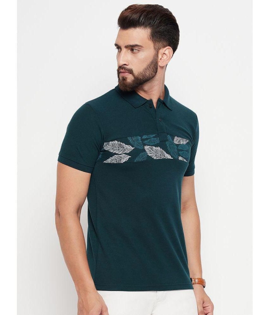 MXN - Dark Green Cotton Blend Regular Fit Men's Polo T Shirt ( Pack of 1 ) - None