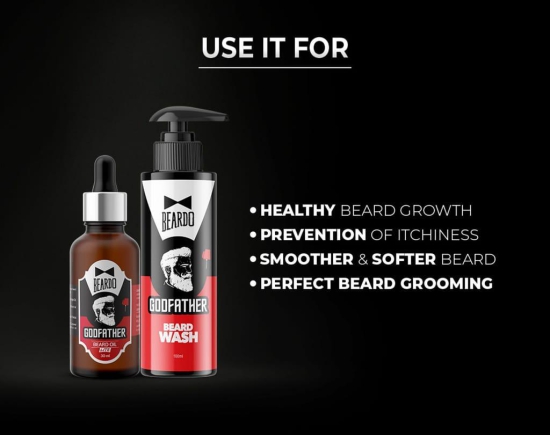 Beardo Godfather Combo (Godfather Oil 30ml, Godfather Wash 100ml)