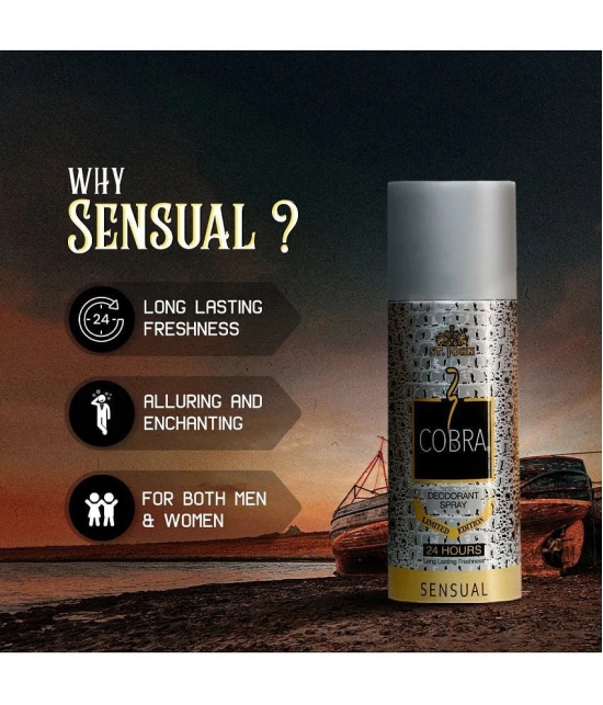 St. John Cobra Sensual 150ml*2 Long Lasting Deodorant Spray for Men 150 ml ( Pack of 2 )