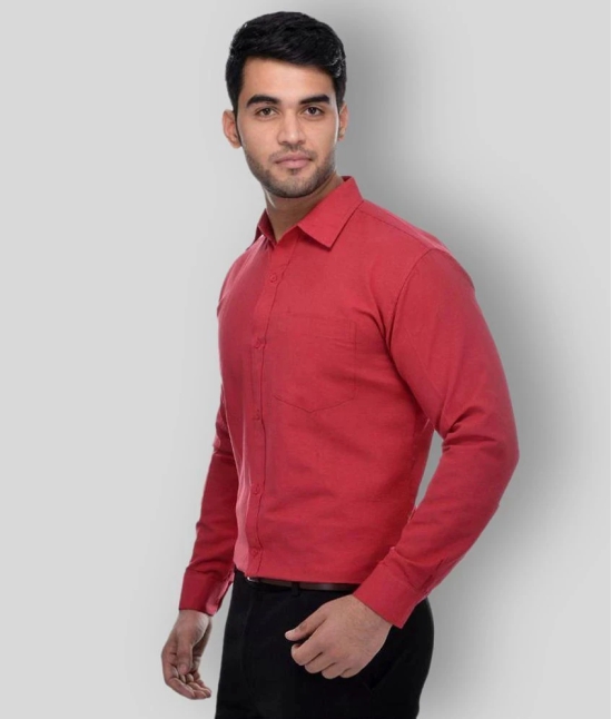 DESHBANDHU DBK - Red Cotton Regular Fit Mens Formal Shirt (Pack of 1) - None