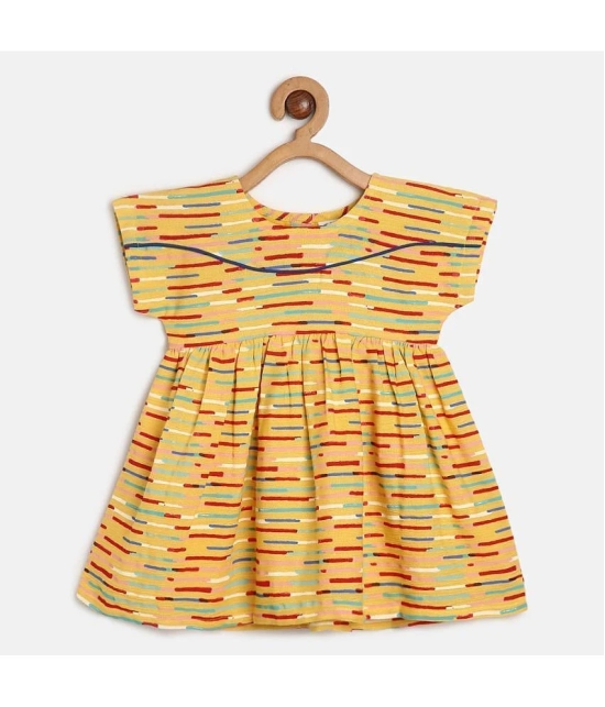 MINI KLUB - Yellow Rayon Baby Girl Dress ( Pack of 1 ) - None