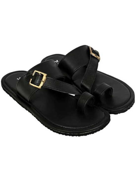 Altek Black Mens Leather Slipper - None