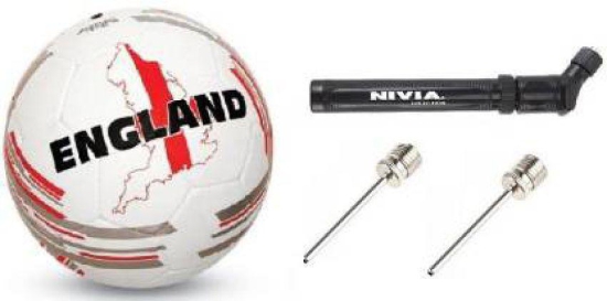 Nivia Country Color Multi-Color Football Size- 5 + Air Pump - 5