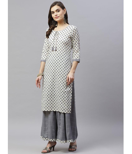 miravan - Grey Straight Cotton Women's Stitched Salwar Suit ( Pack of 1 ) - None