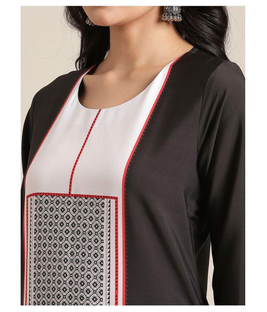 KSUT Black Viscose Straight Kurti - Single - L