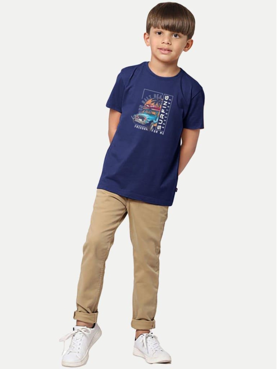 Teen Boys Navy Graphic Print T-Shirt