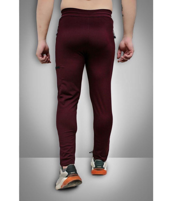 Forbro - Maroon Lycra Mens Sports Trackpants ( Pack of 1 ) - None