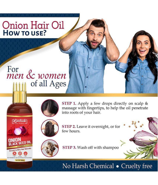 Lovelook Onion Black Seed Hair Oil - WITH COMB 300 mL