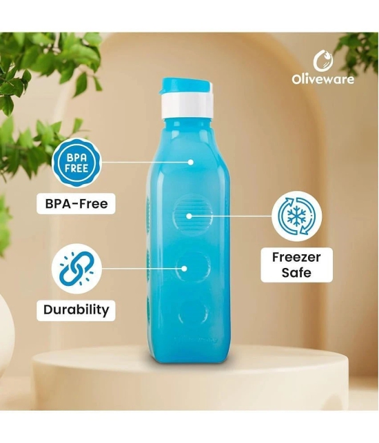 Oliveware Blue Water Bottle 1000 mL ( Set of 3 ) - Blue