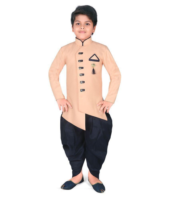 Ahhaaaa Ethnic Wear Sherwani/Indo Western With Dhoti Pant For Kids and Boys - None