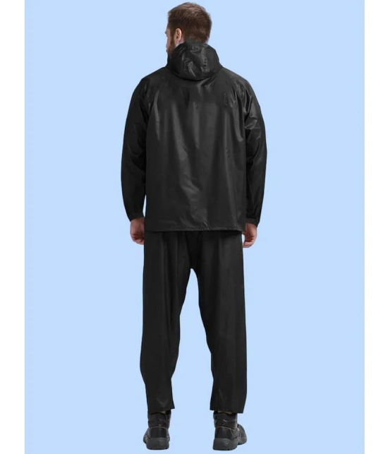 PPTHEFASHIONHUB Black Polyester Mens Raincoat ( Pack of 1 ) - M