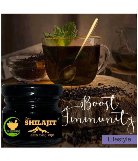 FIJ AYURVEDA Pure Ayurvedic Shilajit/Shilajit Resin (Semi Liquid) - 20Gm (Pack of 1)