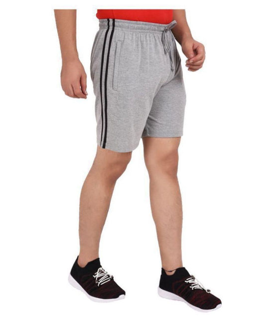 Neo Garments Grey Shorts SINGLE SHORTS GREY (PLUS SIZES FROM : M TO 7XL). - None