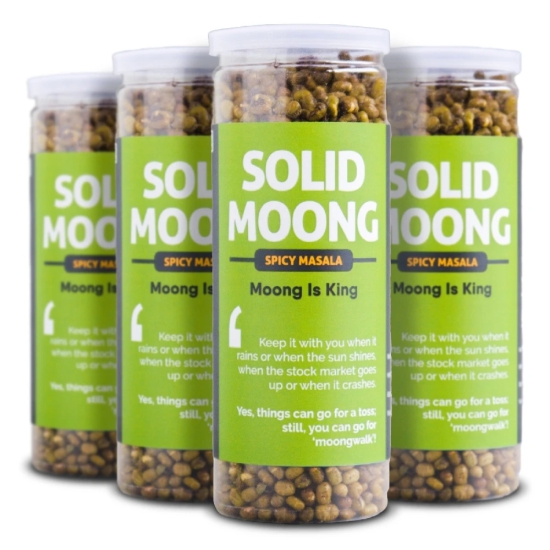 Omay Foods Solid Moong, 160 gm Jar (Pack of 4)