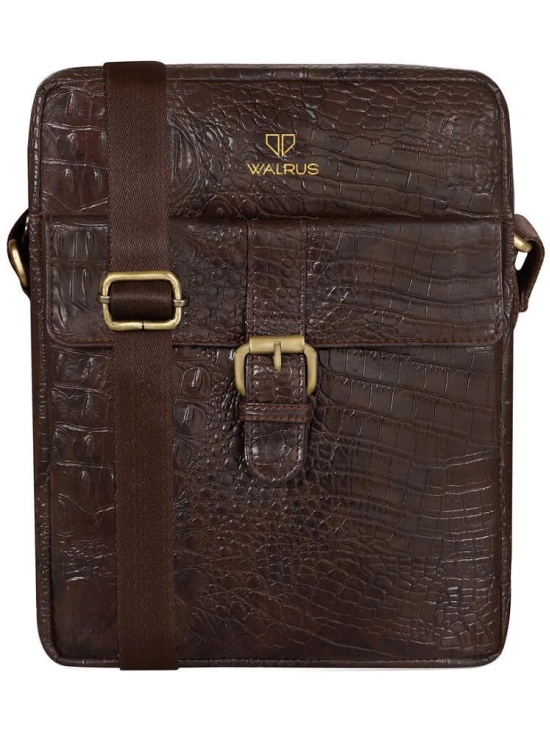 Walrus Brown Solid Messenger Bag - Brown