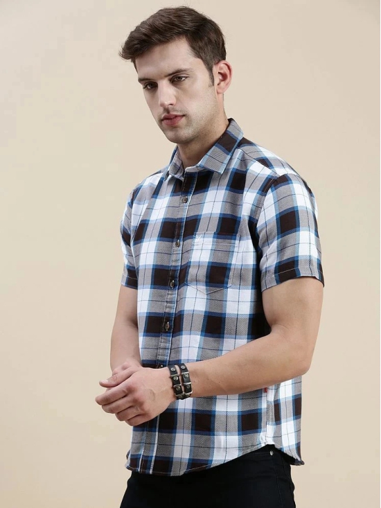 Showoff Cotton Blend Regular Fit Checks Half Sleeves Mens Casual Shirt - Multi ( Pack of 1 ) - None