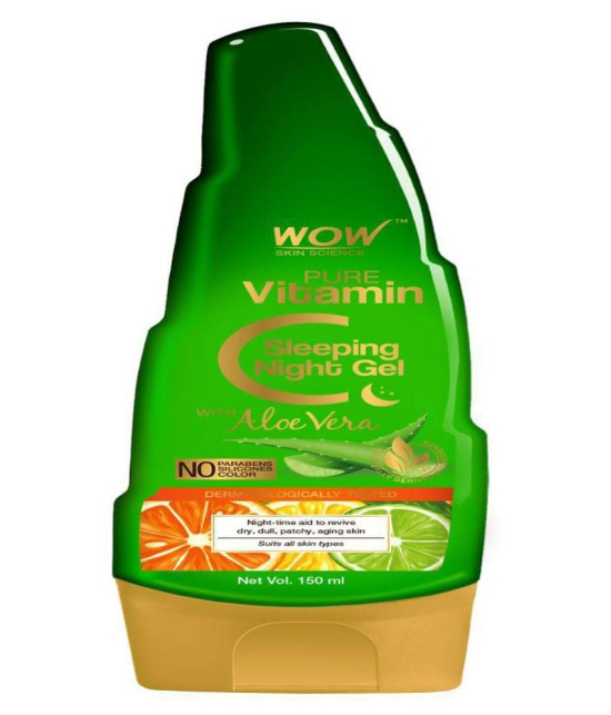 WOW Skin Science Pure Vitamin C Sleeping Night Gel with Aloe Vera - 150mL