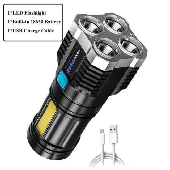 Uttamrobotics Torch - Usb Rechargeable Led Torch, 600 Lumens Flashlight