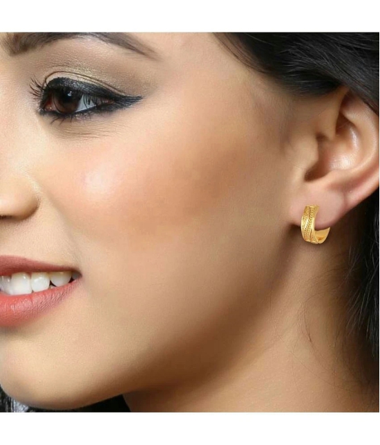 Vighnaharta Golden Clip-Ons Earrings ( Pack of 1 ) - Golden