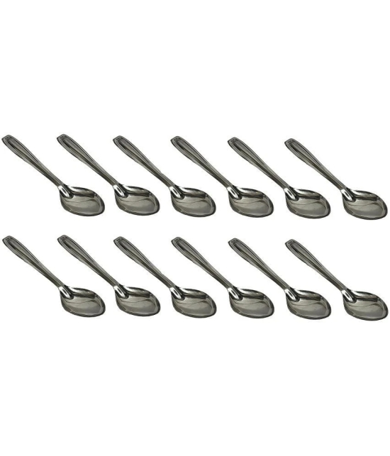 Dynore Silver Stainless Steel Table Spoon ( Pack of 12 ) - Silver