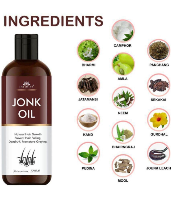 Intimify Jonk Hair Oil, hair growth oil, hair massage oil, new jonk oil, hair regrowth oil, hair growth vitalizer, 120 ml