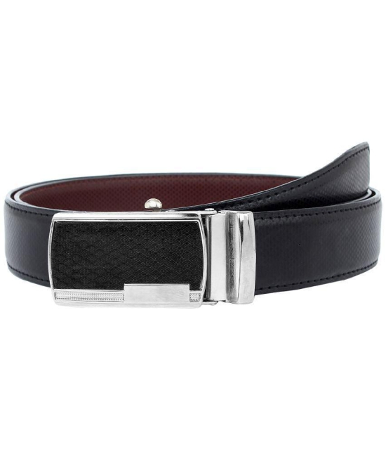 Zacharias - Black Leather Men's Reversible Belt ( Pack of 1 ) - None