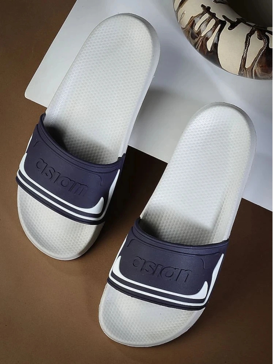 ASIAN Navy Mens Slide Flip Flop - None