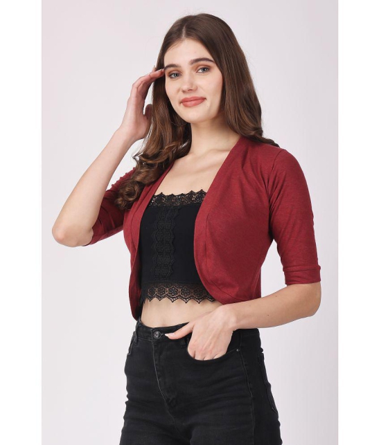 Affair Cotton Womens Shrugs - Maroon ( Single ) - None