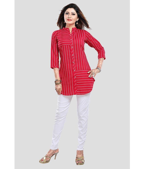 Meher Impex - Red Crepe Women''s Tunic ( Pack of 1 ) - None