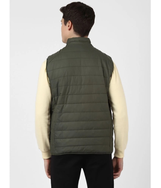 UrbanMark Men Olive Regular Fit Men Quilted Puffer Jacket - None