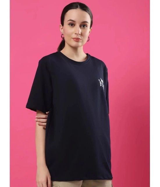 Rigo Navy Cotton Blend Womens T-Shirt ( Pack of 1 ) - None