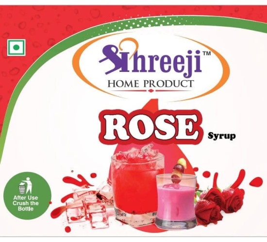 Shreeji Rose Syrup Mix with Water / Milk for Making Juice 750 ml