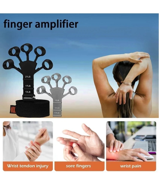 HORSE FIT New Finger Gripper Strengthener Hand Forearm Exerciser Finger Stretcher Trainer Hand Therapy Rock claiming Yoga Guitar - Multi Color