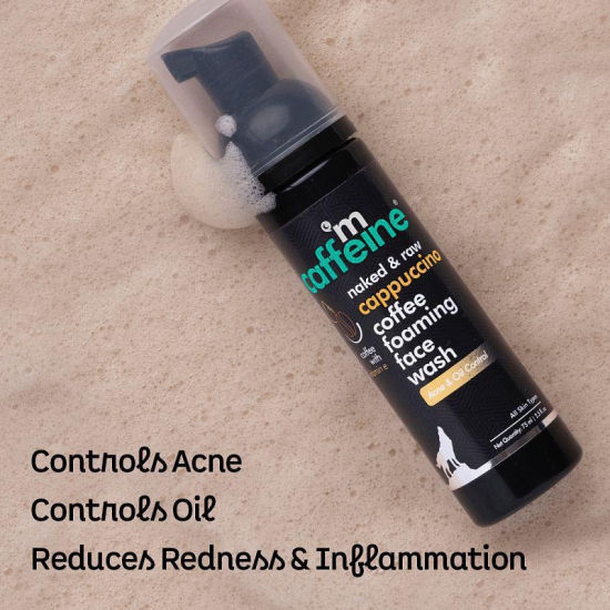 mCaffeine Anti Acne Coffee Foaming Face Wash | Oil & Pimple Control Cleanser with Cinnamon & Vitamin E