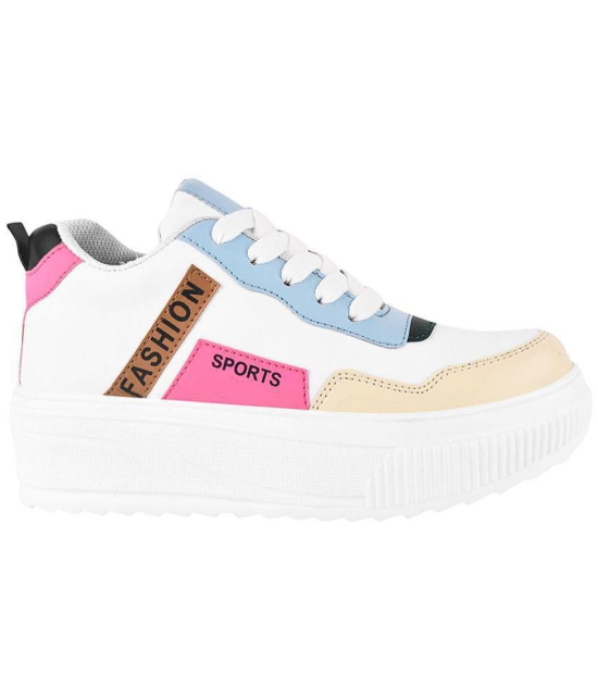 Shoetopia White Women''s Sneakers - None