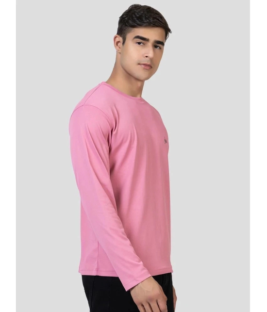 YHA - Pink Cotton Blend Regular Fit Mens T-Shirt ( Pack of 1 ) - None