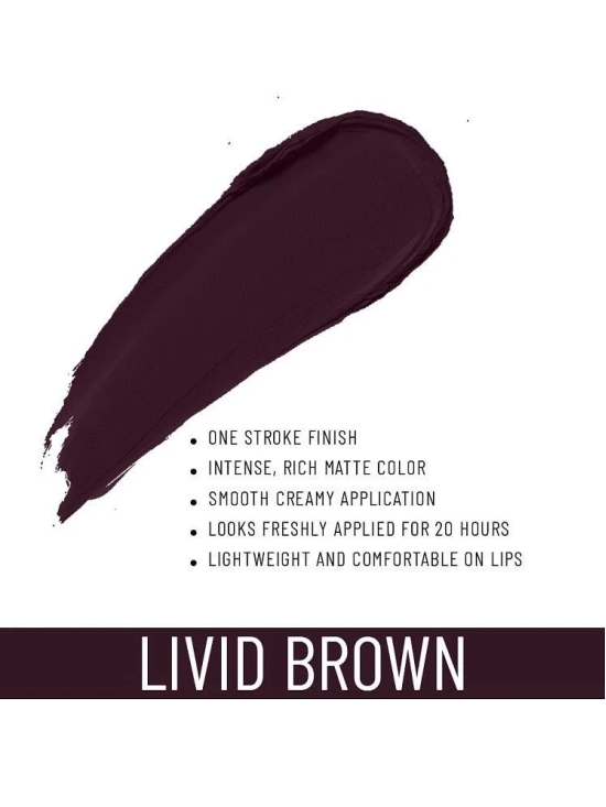 Seven Seas TOUCH N TRY Lipmatte Lipstick (Livid Brown,3.8g)