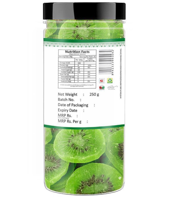 YUM YUM Premium Dried Kiwi Fruits 500g (Pack of 2 -250g Each)